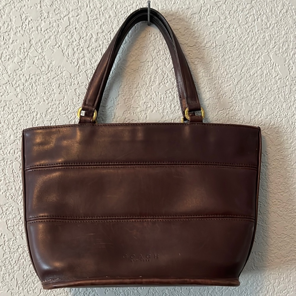 Coach vintage Tribeca handbag purse tote mahogany color